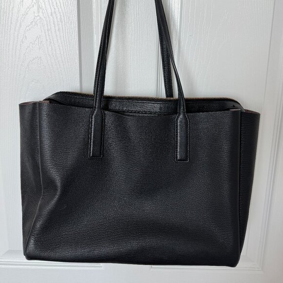 MARC JACOBS The Protege LARGE Leather Tote Color: BLACK /Gold Dust Bag - Picture 1 of 15